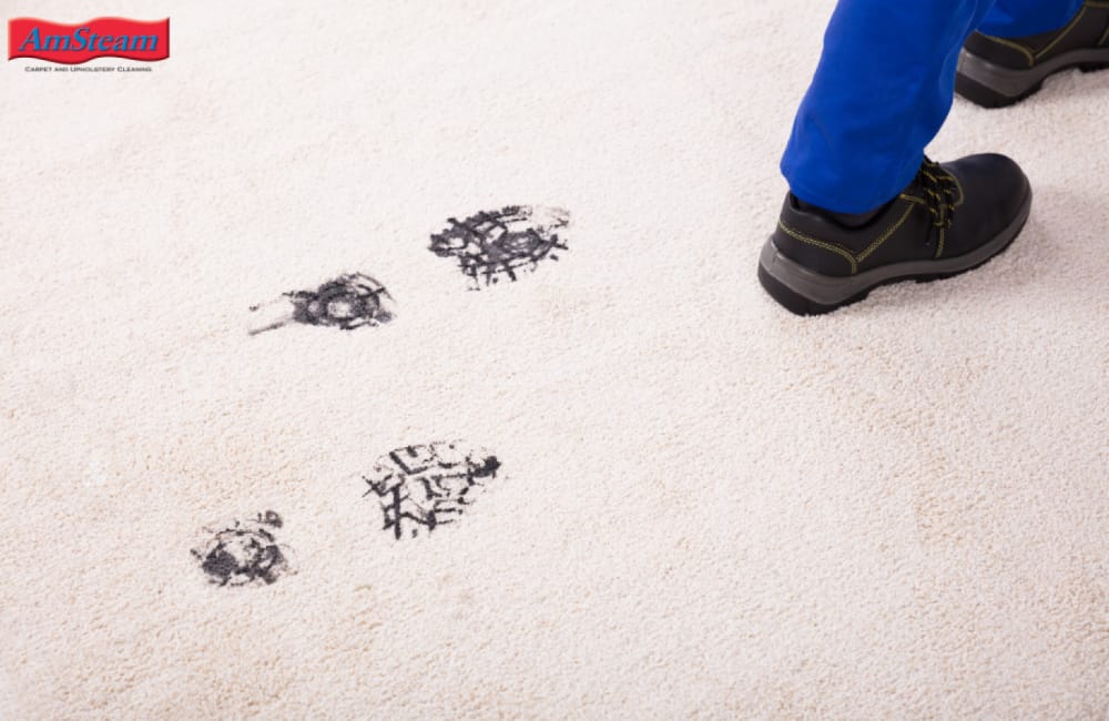 Dirty Footprints on a nice clean carpet
